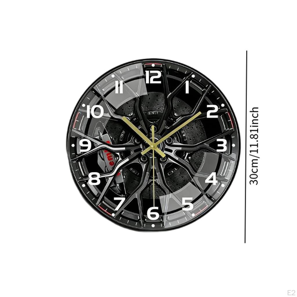 Clock with Silent 2D Movement, Smooth Glass And Arabic Numerals. Suitable for Bedrooms, Living