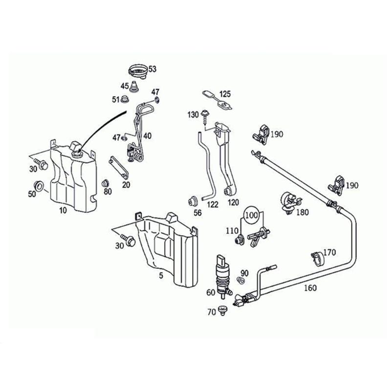 Windshield Washer Nozzles 2118600147 for W203 W209 Windscreen Washer Nozzles Jet Replacement Automotive Accessory
