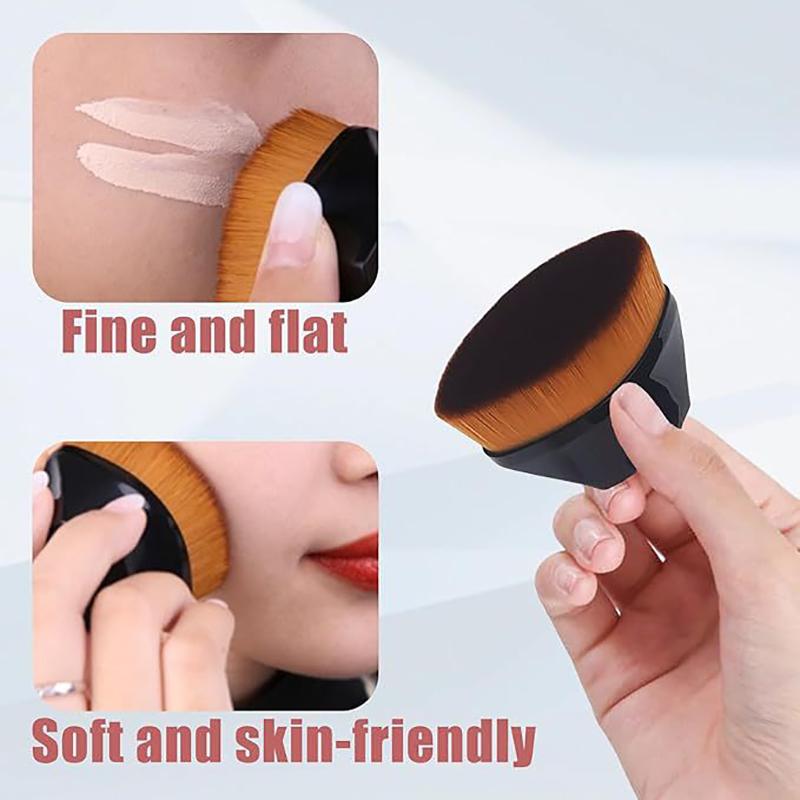 Foundation Brush, Flat Head, Seamless Makeup Brush, Powder-free Makeup Brush, Portable Storage Box, Beauty Tools
