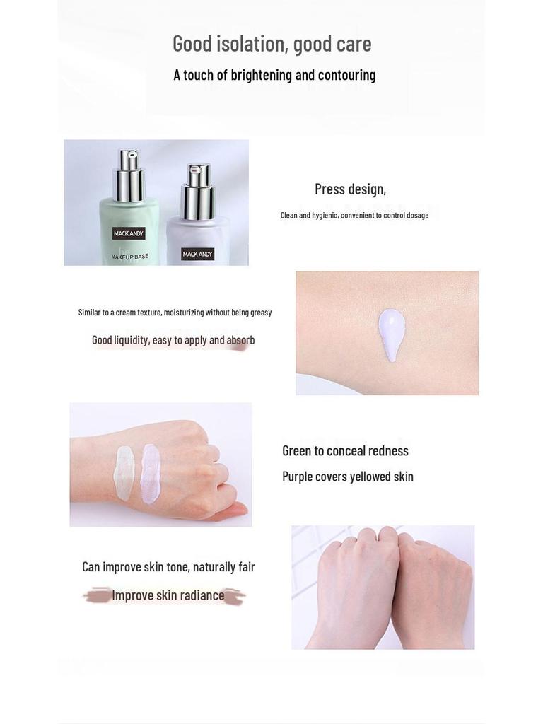 Mark Andy Snow Dew Primer: Hydrating Makeup Base, Pore Concealer, Brightening Moisturizer