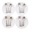 4Set Miniature Dollhouse Tableware Set for 1/12 Scale Dollhouse with Plates and Cutlery Set Dollhouse Decoration