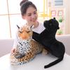 Simulation Plush Leopard Doll Home Decoration Multiple Sizes Black Child Yellow