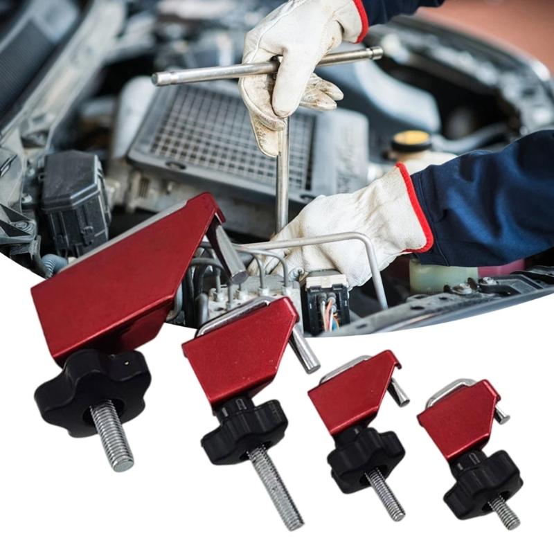 Multiple Size Brake Line Crimp Tool Set Suitable for Fuels Hose Transmission Lines and Fluid Pipe Automotive Maintenance