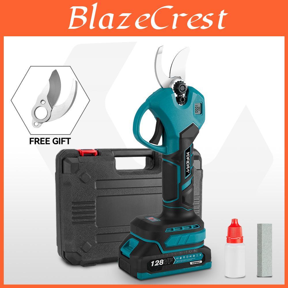 Electric Pruner Brushless 21v Yofidra Shear Digital Display Cordless Fruit Tree Bonsai Pruning 2 Gears Electric Scissors For Makita Battery