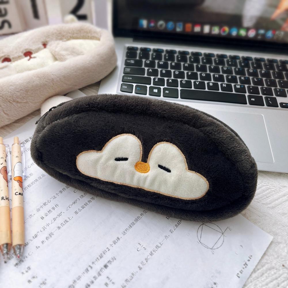 Otter Penguin Pencil Case Plush Stationery Bag Portable Stationery Organizer  Back To School Gift