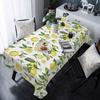 Summer Yellow Lemon Plant Rectangle Tablecloth Party Decor Washable Waterproof Kitchen Dining Table Cloth Wedding Decorations
