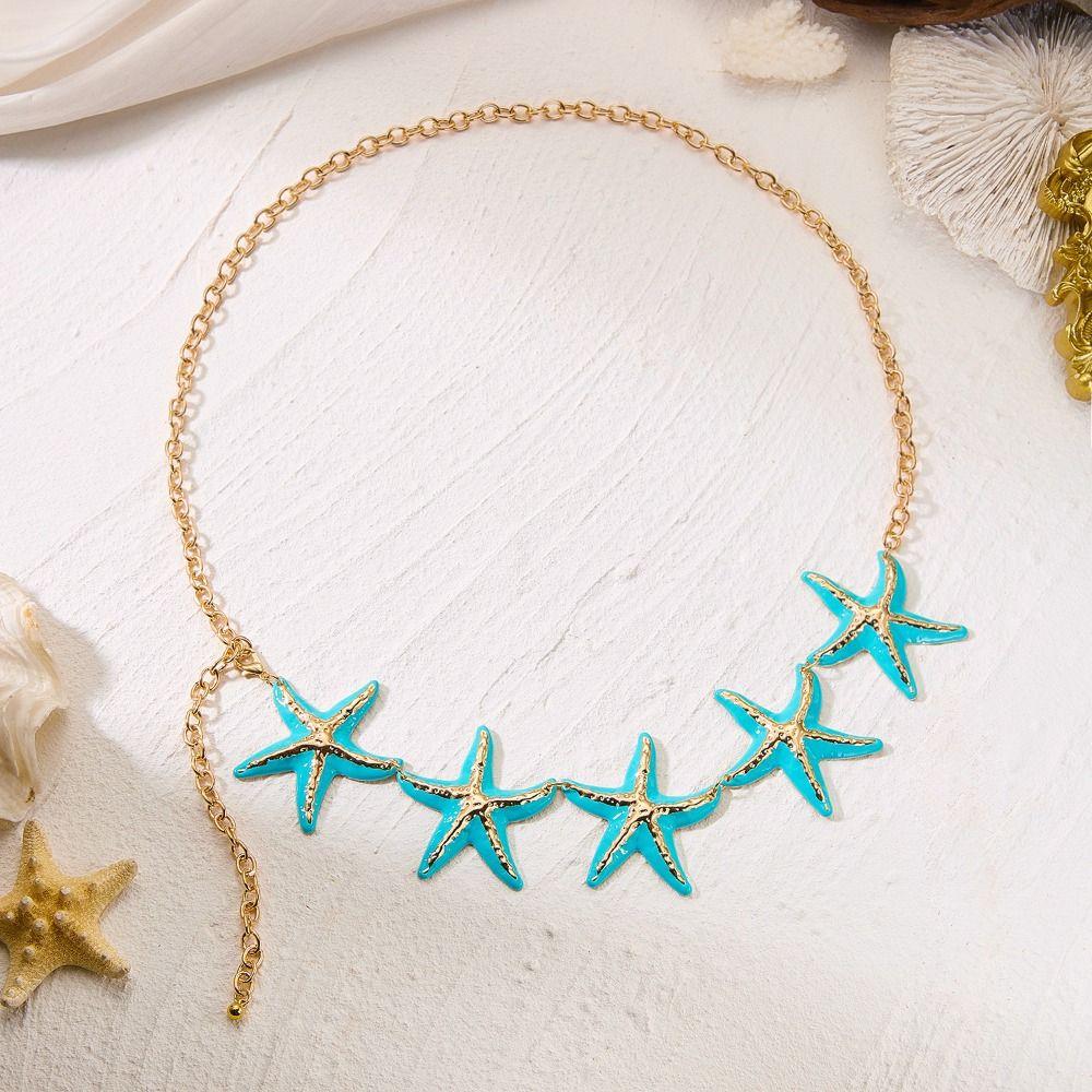 Gold Color Starfish Waist Chain Minimalist Beads Belly Chain  Beach Jewelry