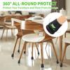Black Chair Leg Floor Protectors Foot Cover Diagonal with Thick Wrap Felt Pads Silicone Furniture Table Feet  Protect Floors