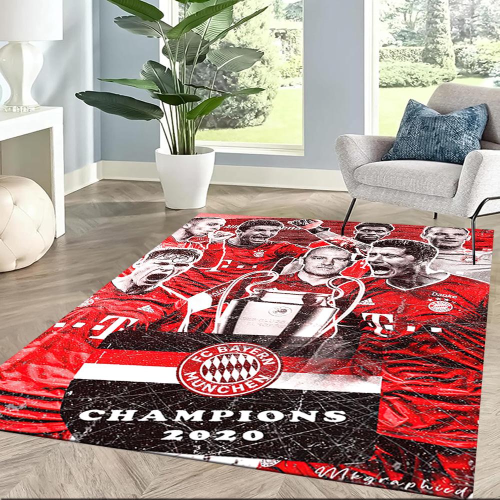 Bayern Munich Area Rug Suitable for Playrooms Game Room Study Room Dining Room Anti-slip Rug Anime Office Decor Gift for Festivals