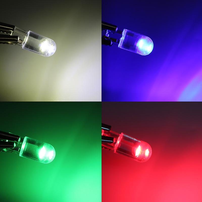 T10 W5W 194 168 Car Parking Light Clear Glass Round Head COB Bulb