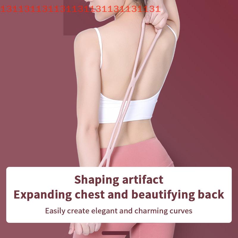 Elastic Stretch Band Yoga 8-Figure Tensioner Open Back Shoulder Stretching Belt Yoga Tool for Practice And Workout