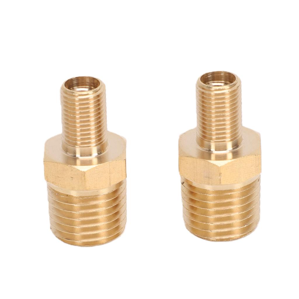 2PCS Brass Air Inflator Adapters Sealing 1 4in Male NPT to Schrader Valve Adapter for Air Compressors Inflation Pumps