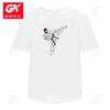 Karate Kick Unisexs Womens Cotton TShirts Graphic Clothing Short Sleeve Vintage Tops Printed YK Unisex Clothes Classic T Shirt