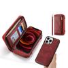 Applicable to iPhone15 mobile phone leather case 16Pro multi-function split mobile phone case zipper wallet oblique span bag 14