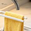 Space Saving Kitchen Gadget Dish Towel Holder for Sink Faucets, Double Rod Snap-on Adjustable Rag Storage Hanger Angle Organizer, 3D Print PLA