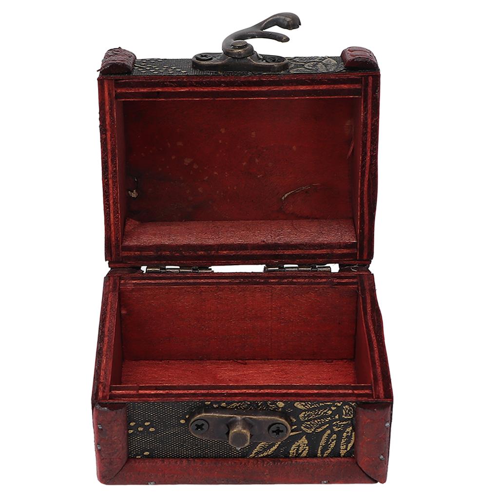 Multifunctional Retro Storage Box Hair Accessory Jewelry Storage Antique Wooden Organizer Case