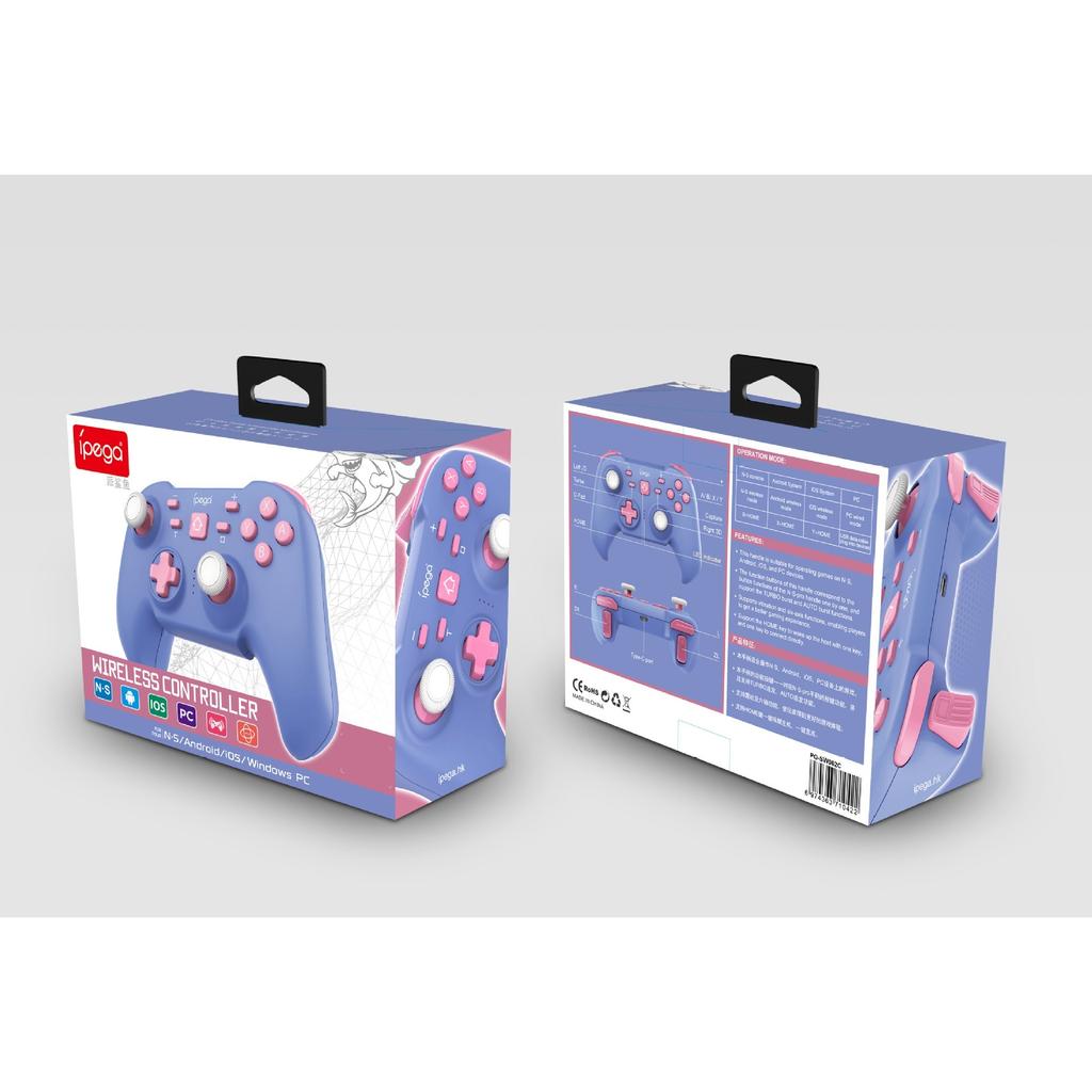 PG-SW062C Wireless Game Controller Bluetooth Gamepad Game Console Cordless Handle for Nintendo Switch, Android, IOS, PC