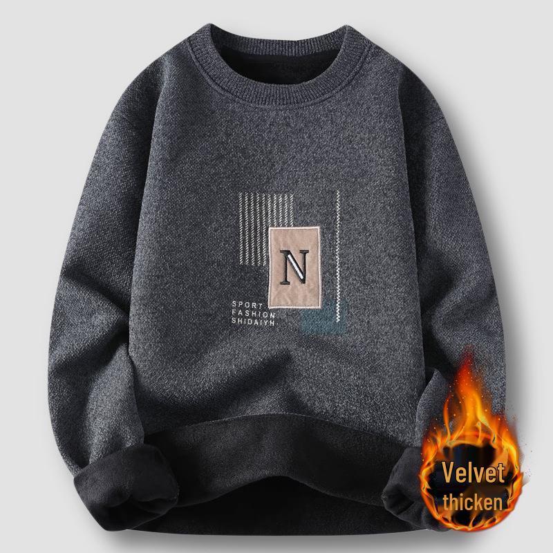 2025 Herren Einteiler Samtpullover: Trendiger Jugendstil, Plüschkaschmir, Ideal für Mittelschüler