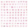 103pcs Pink Bow Doodle Stickers, Cute Cartoon Aesthetic Vinyl Stickers for Water Bottles, Laptops, Phones, Skateboards
