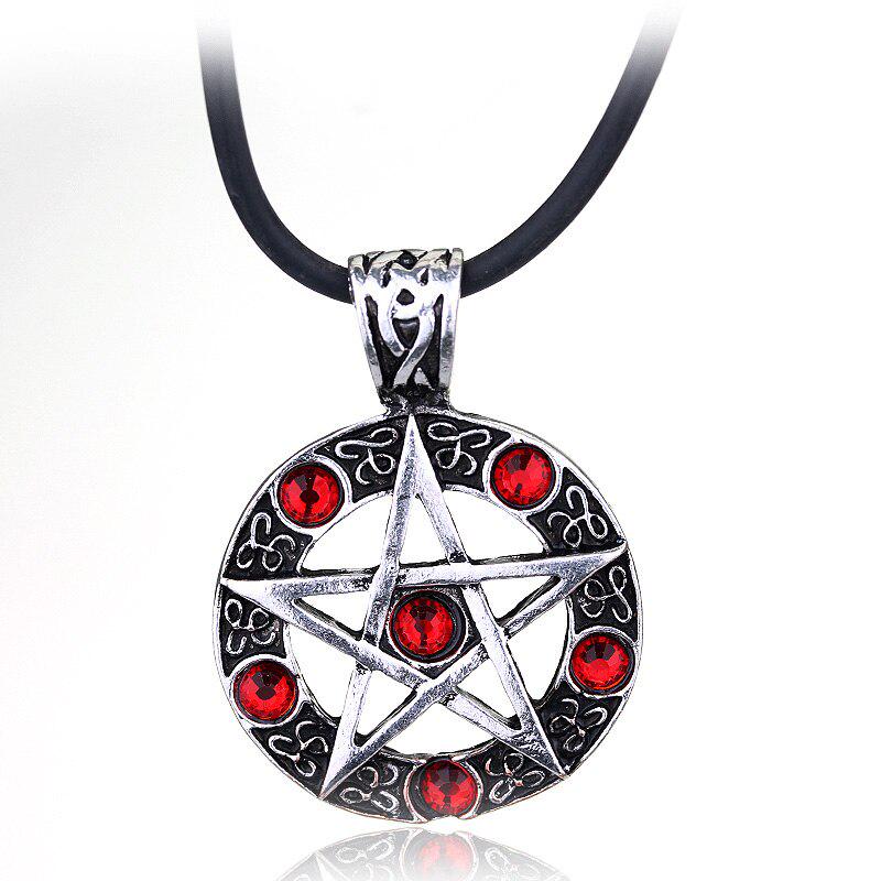 Pentagram Pentacle Satanic Satan Devil Occult Magic Demon Goth Rock Unisex Supernatural Necklace Pendant Vintage Protect Witch Talisman Health Jewelry