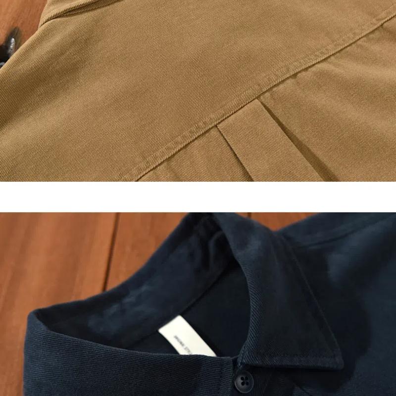 Japanese Style Long Sleeve Cargo Shirts for Male Spring and Autumn Streetwear Loose Shirt 100% Cotton Button Shirt Casual Overshirt