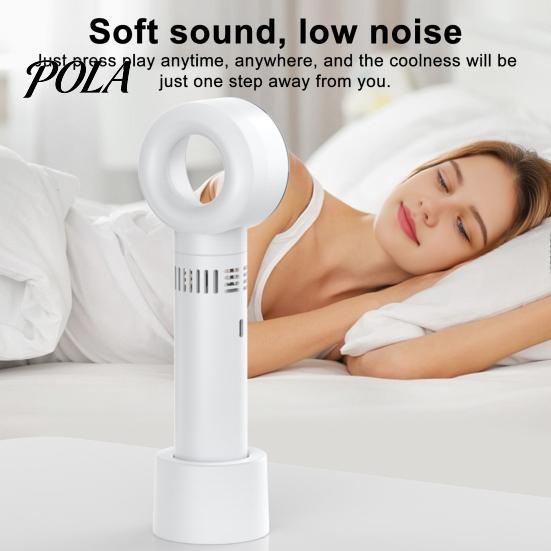 Quiet Handheld Fan Bladeless Digital Display High-speed Strong Airflow Low Compact Noise Rechargeable Lightweight Portable Personal Cooling
