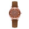 Damenmode-Quarz-Armbanduhr mit eingelegten Strasssteinen und rundem Zifferblatt und analoger Anzeige