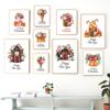 Christmas Cane Candy Decoration Wall Art Stocking Gifts Canvas Painting Jingle Bells Little House Poster Living Room Decoration