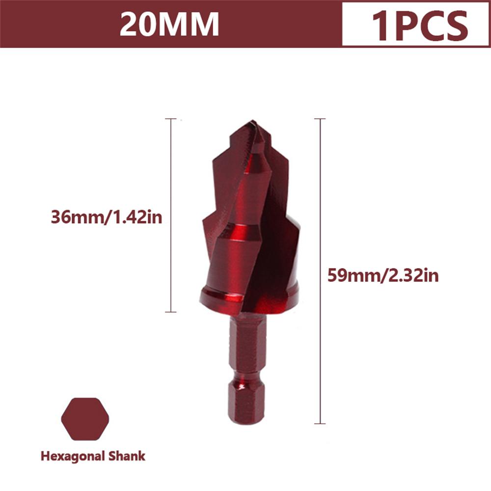 3Pcs PPR Lifting Stepped Drill Bit Hexagon Shank Water Pipe Connection Tool 20/25/32/40/50/63mm Stepped Drill Bit Drilling Tools