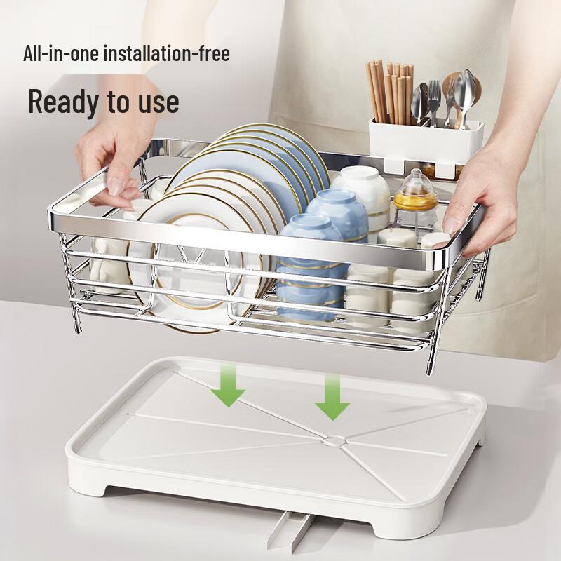 Foldable 304 Stainless Steel Dish Drying Rack