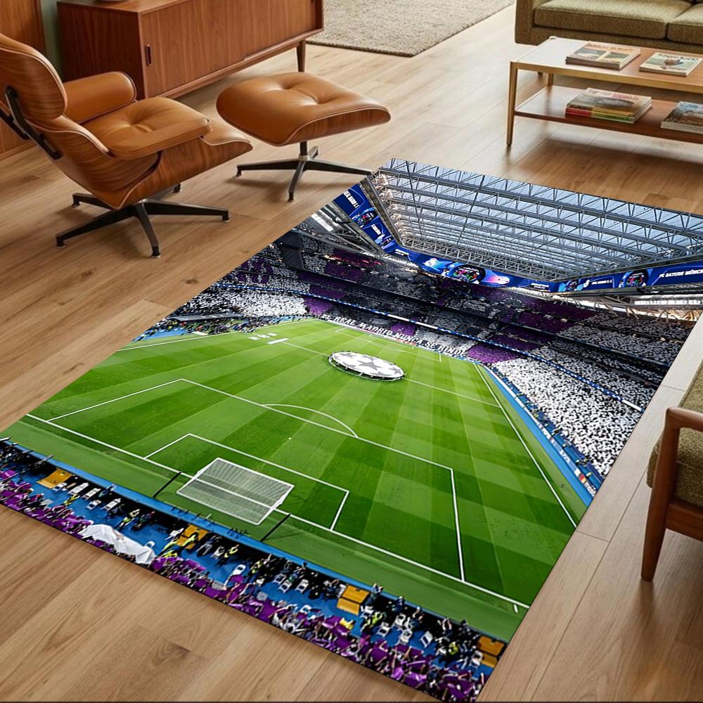 Soccer Stadium Night Match Portable Floor Mat Soft Plush Non-slip Bottom All-season Home Use Minimalist Modern Style Wedding Party Gift