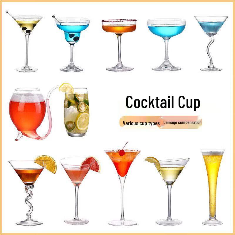 Creative Glass Cocktail & Champagne Goblet Set