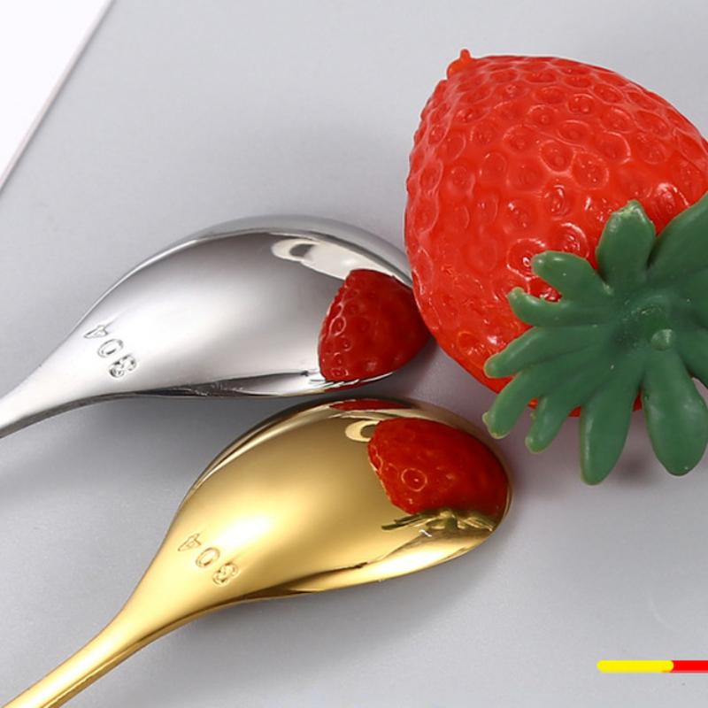 Stainless Steel Deer Head Shape Stirring Spoon Christmas Elk Coffee Dessert Spoon Exquisite Tableware Party Gift Table Decoration