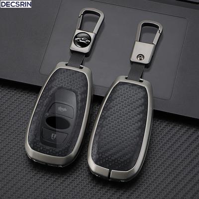 3/4 Buttons Zinc Alloy + Leather Car Key Case Cover Fob for Subaru BRZ Forester Legacy Outback WRX STI Impreza XV Crosstrek