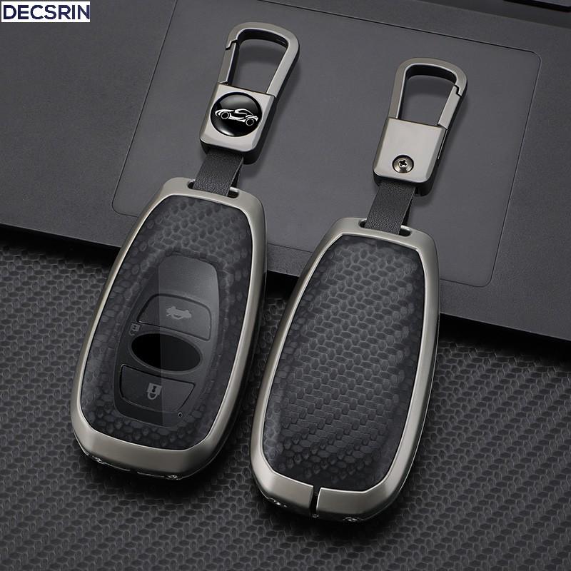 3/4 Buttons Zinc Alloy + Leather Car Key Case Cover Fob for Subaru BRZ Forester Legacy Outback WRX STI Impreza XV Crosstrek