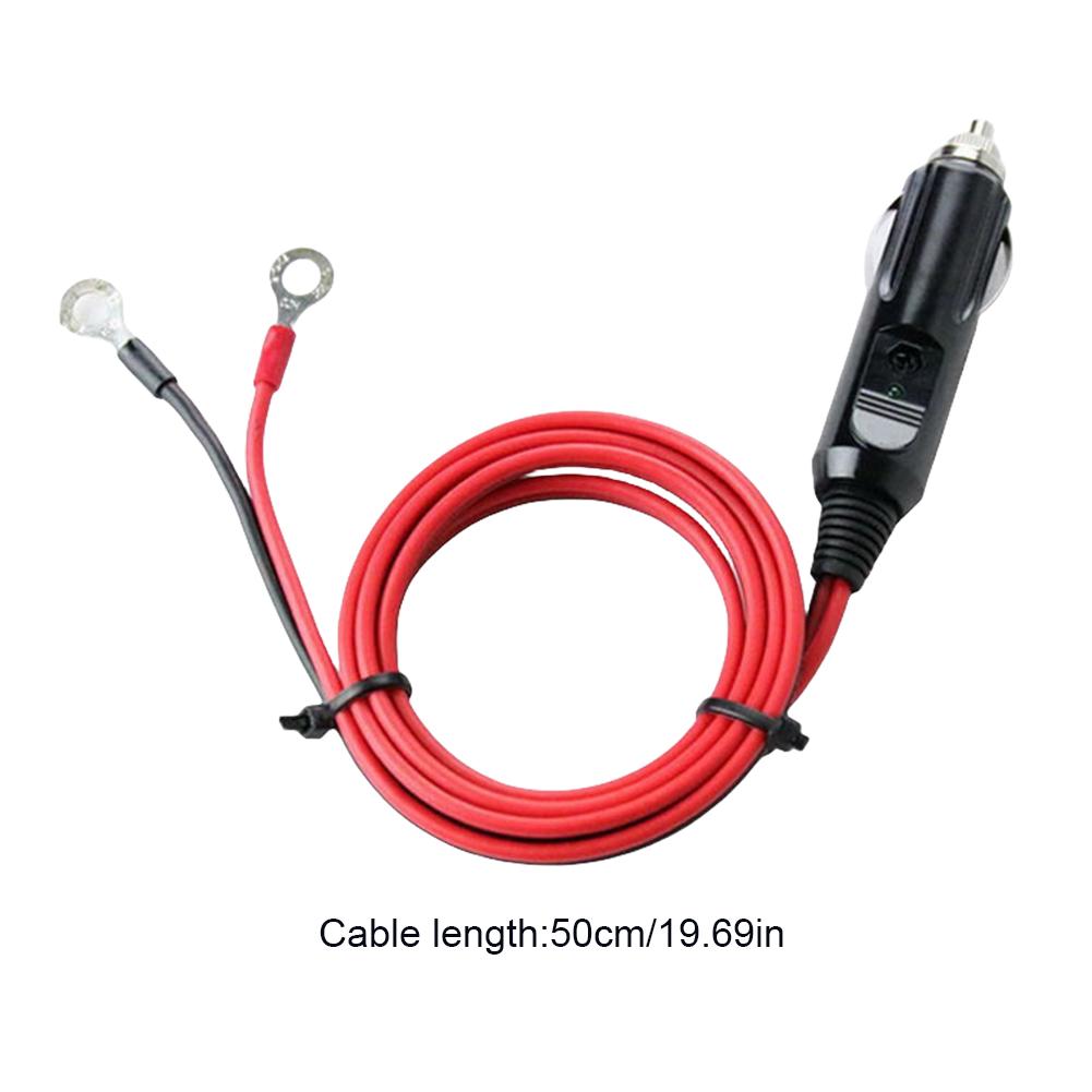 12-24V Portable Power Supply Cord 10A Car Male Plug with 50cm Cable Wire Cigaret Socket Adapter To Auto Cigarette Lighter Socket