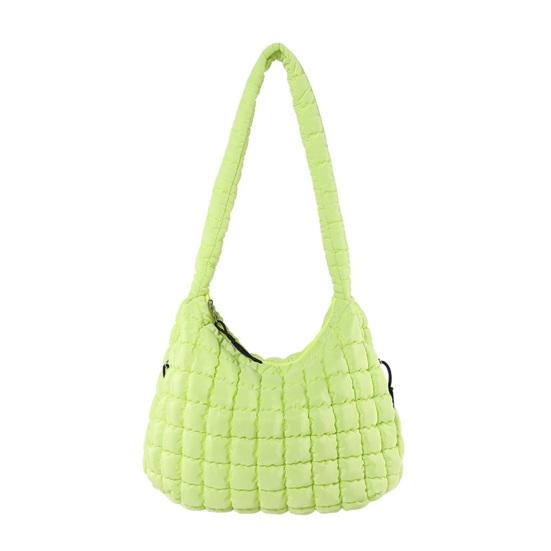 Vrouwen Schoudertas Grote Capaciteit Ritssluiting Effen Kleur Gewatteerde Puffer Gewatteerde Tote Bag Pendelen Winkelen Reizen Crossbody Tas Puff Sling Bag
