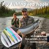 Stainless Hooks Fly Fishing Sand Eel 3D Realistic Realistic Fish Eye Surf Candy Fly Lure Surf Candy Design Sand Eel Pattern