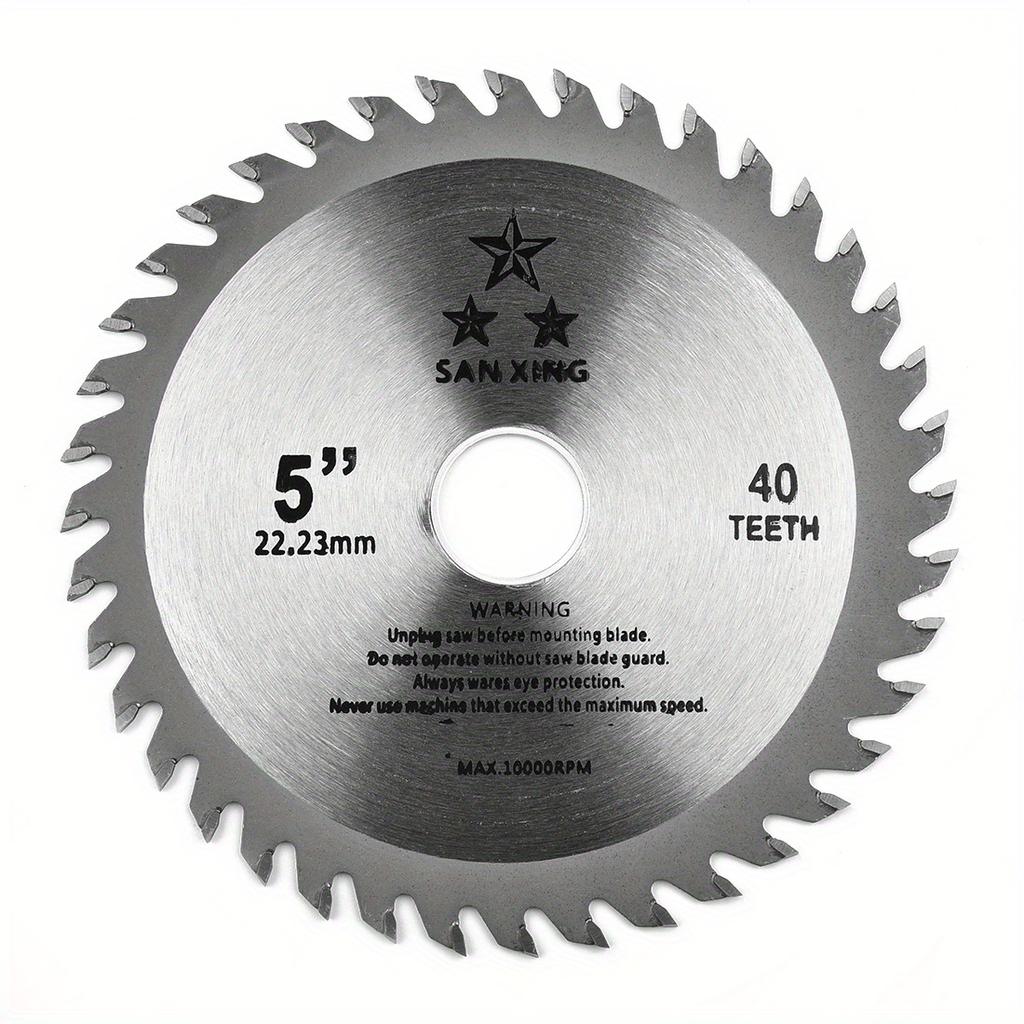1 ks 5palcový 125mm řezný kotouč Mini kotoučová pila pro dřevo plast kov rotační řezné nástroje 40 zubů