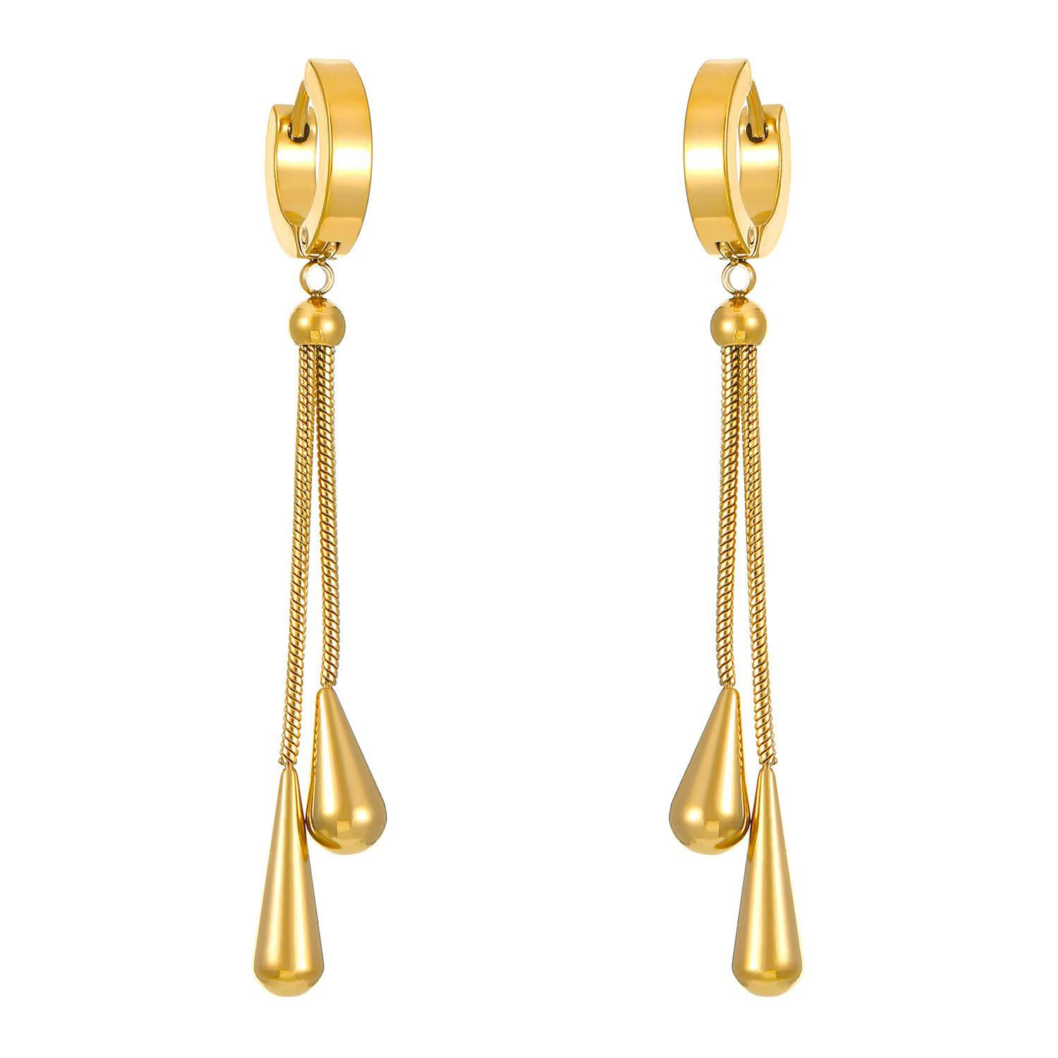 

Минималистичный титановый кулон-капля и набор серег