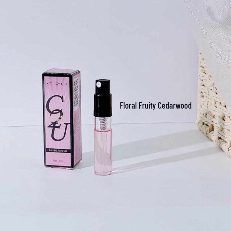 C2U White Tea Fresh Perfume Sample 3ml with Atomizer, Portable Women's Spray