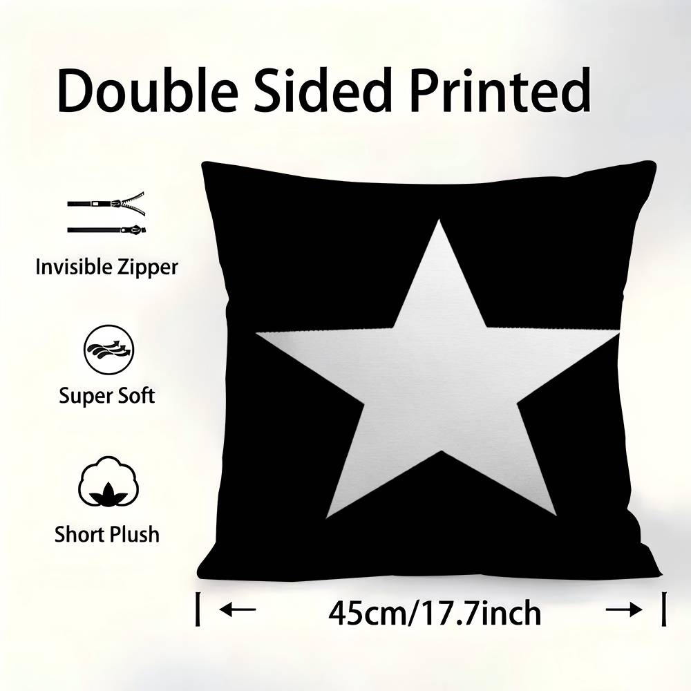 Jessica Chen Unisex Big Star Pillowcase Toon Gift Cushion Cover Bedroom Home Sofa Chair Seat Decor Pillow Case