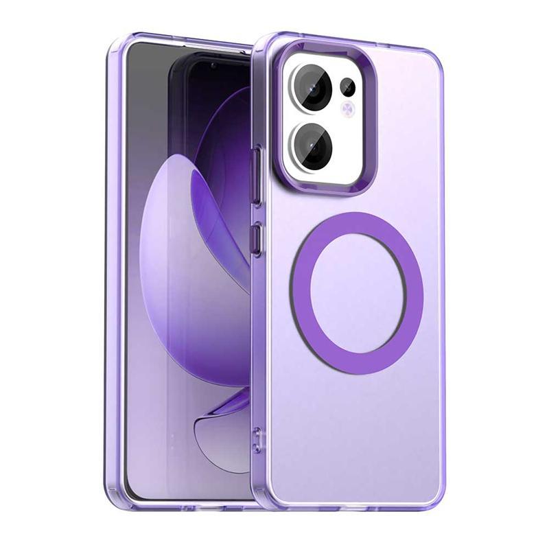 Transparent Phone Case For Oppo Reno13 F Case For Oppo Reno 13F Magnetic Adsorption Wireless Charge Cover For Oppo Reno 13F Case