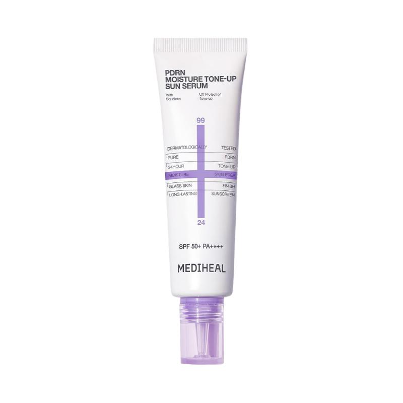 

[MEDIHEAL] PDRN Hydrating Tone-Up Sun Serum 50g (SPF50+ PA++++) - Professional UV Protection & Vitalizing Glow Care
