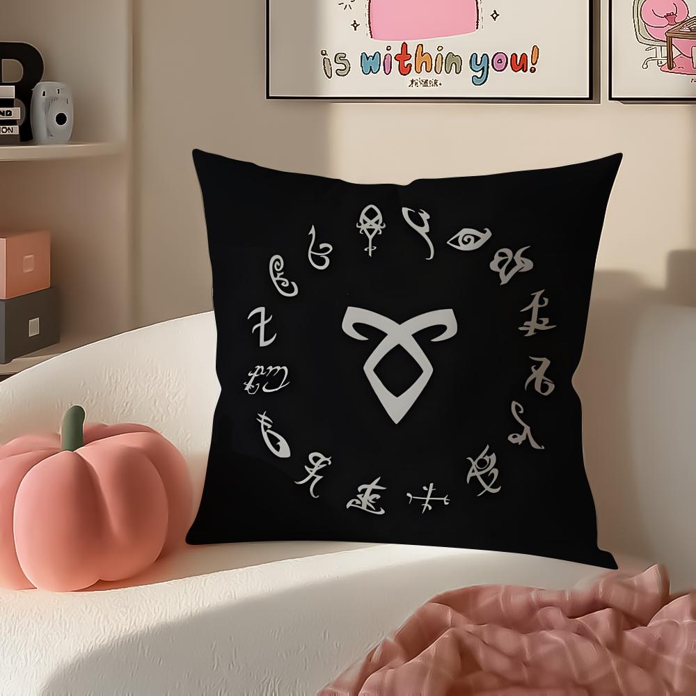 Movie SShadowhuntersS Cushion Cover Pillowcase Short Plush Invisible zipper Room Sofa Cushion Cover