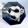 Soccer Ball Artwork 8-Frame for Travel, Camping, Casual Lightweight Portable Umbrella, Essential for Every Family Holidays Birthday Gift
