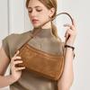 Brown Commuter Leather Underarm Bag Portable Leather Lightweight Leopard Print Fashion Women's Shoulder Bag