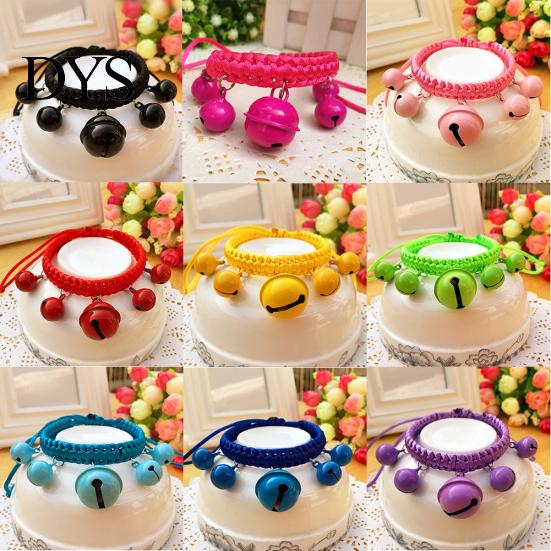 Cute Fashion Adjustable Nylon Dog Puppy Big Bells Collar Necklace Pet Supply