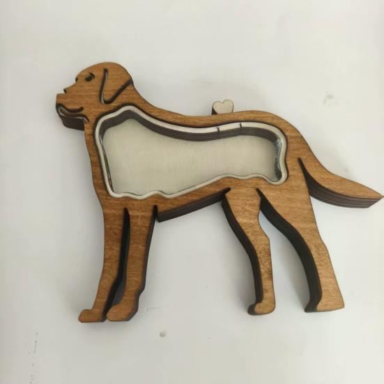 Cat Hair Keepsake Box Wooden Dog Hair Storage Box Pet