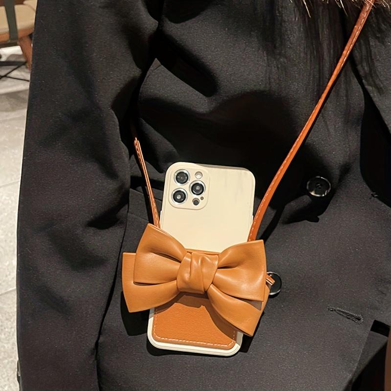 1pc Bow Cross-Body Phone Case – Backpack-Type Rope Design, Compatible with Apple IPhone 14